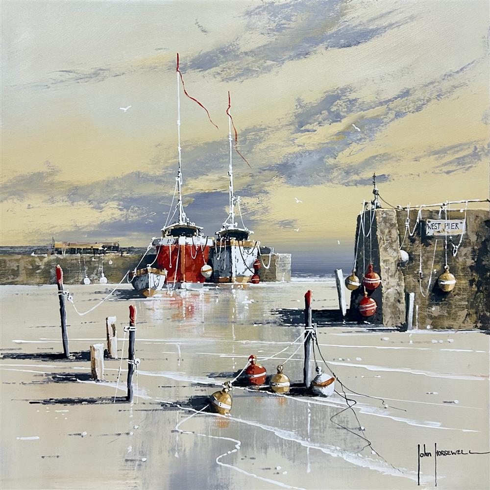 John Horsewell - 'Whispers Of The Harbour' - Framed Original Artwork