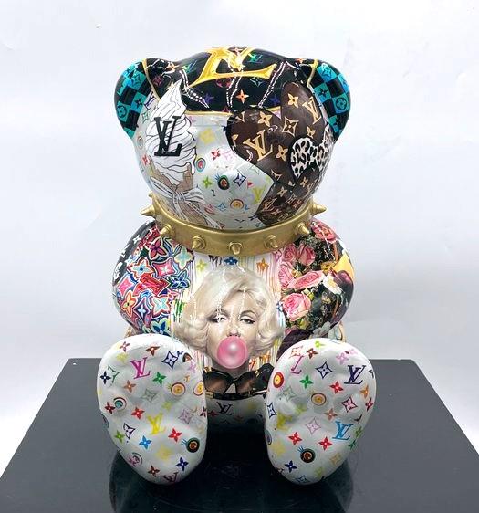 Naor - 'White LV Bear' -  Original Sculpture