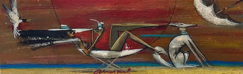 Andrei Protsouk - 'White Stormy Expresso ' - Framed Original Artwork