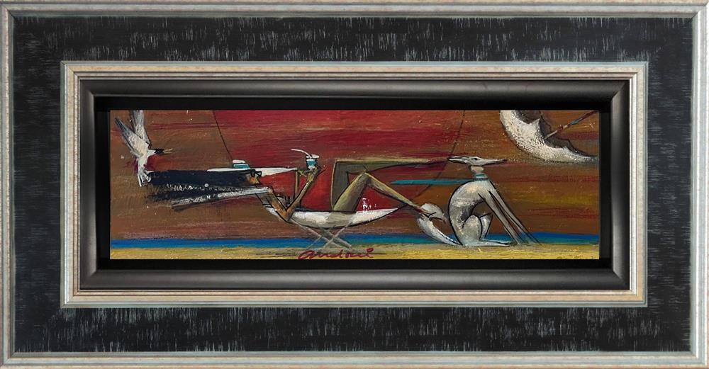 Andrei Protsouk - 'White Stormy Expresso ' - Framed Original Artwork