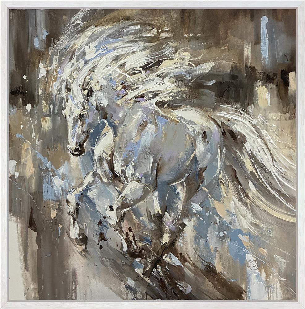 Anna Cher - 'White Vetiver' - Framed Original Artwork