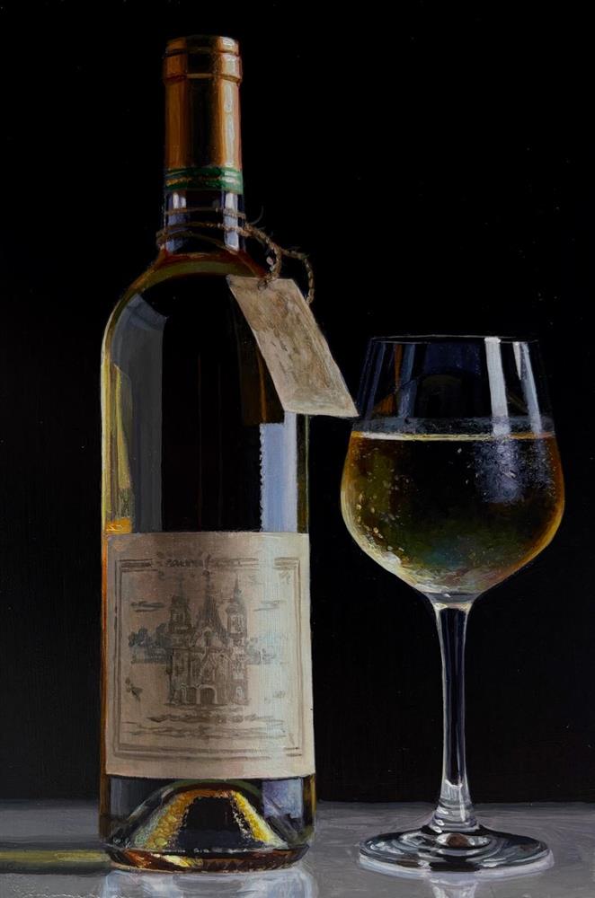 Tony Owens - 'White Wine And Bottle' - Framed Original Artwork