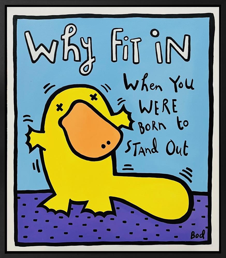 Michael Abrams - 'Why Fit In - Bod Series' - Framed Original Artwork