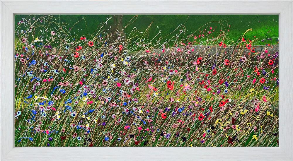 Lisa Pang - 'Wild Flowers On The Way To Snowshill' - Framed Original Artwork