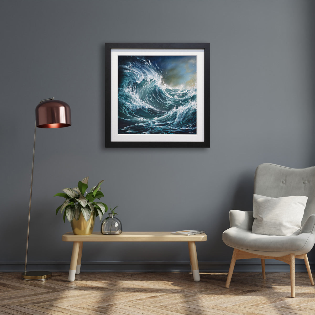 Hamish Herd - 'Wind & Waves' - Framed Original Artwork
