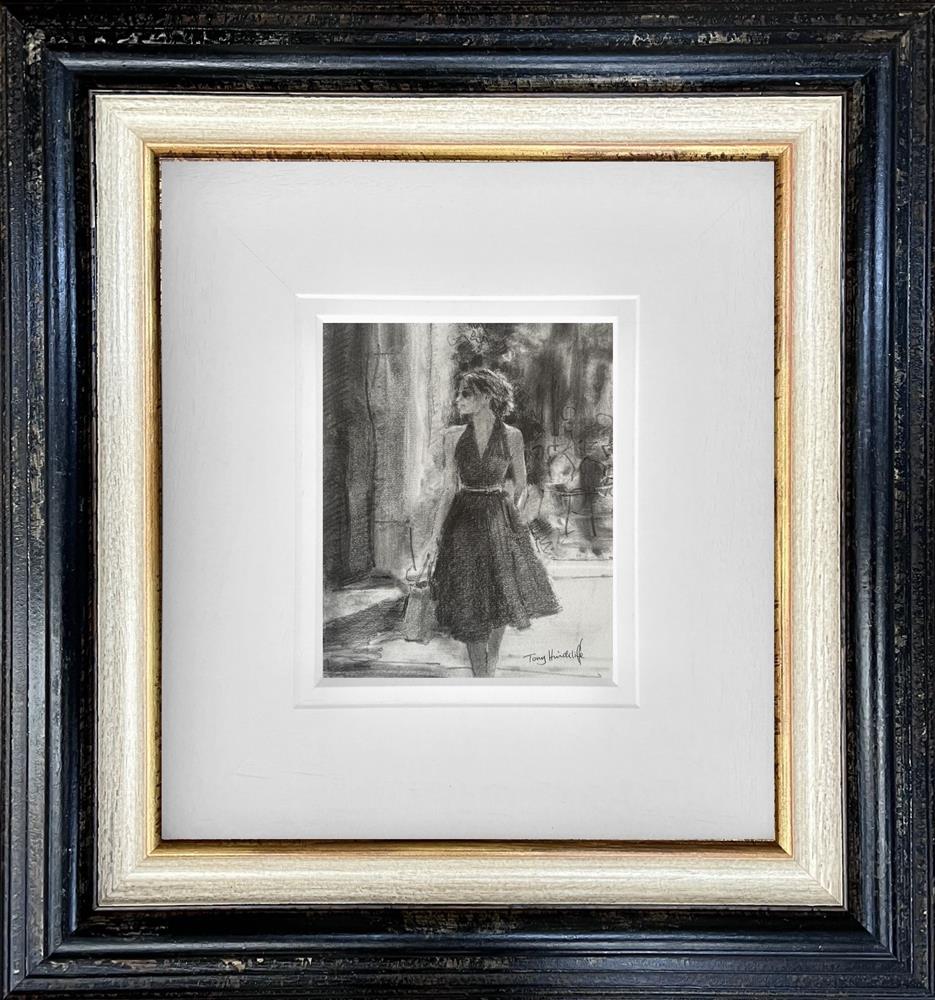 Tony Hinchliffe - 'Window Shopping - Study' - Framed Original Artwork