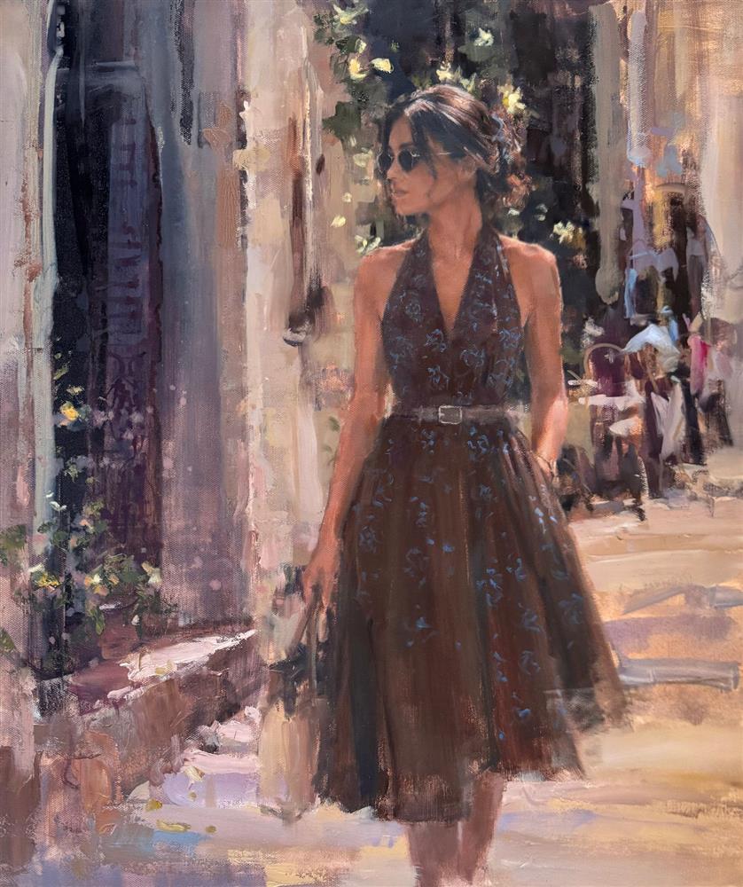 Tony Hinchliffe - 'Window Shopping' - Framed Original Artwork