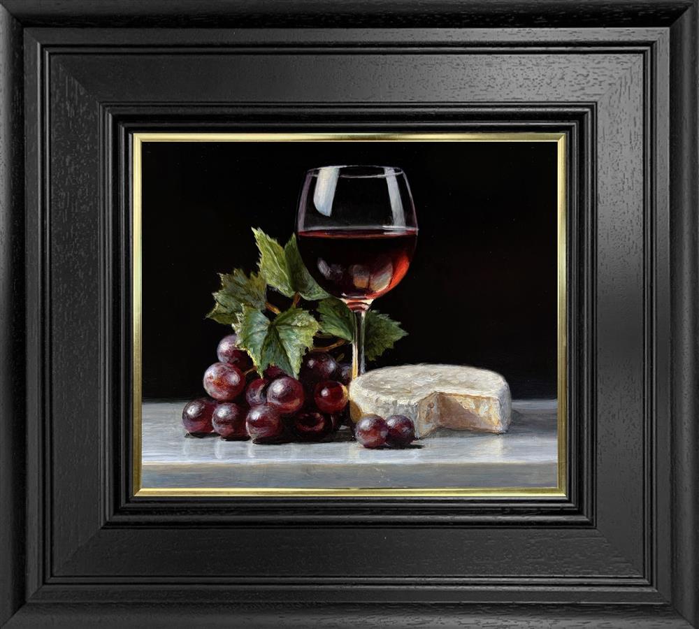 Tony Owens - 'Wine, Grapes And Cheese' - Framed Original Artwork