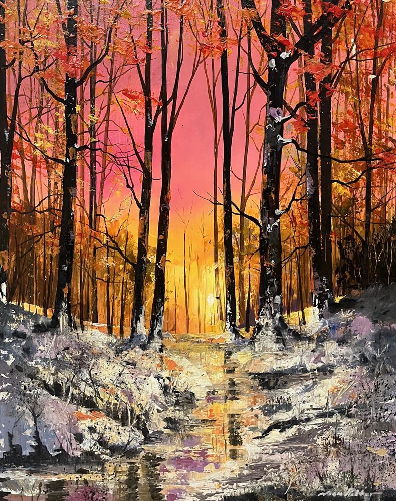 Nick Potter - 'Winter Pinks' - Framed Original