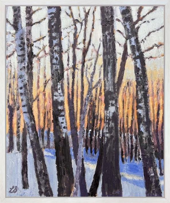 Leila Barton - 'Winter Walk' - Framed Original Artwork