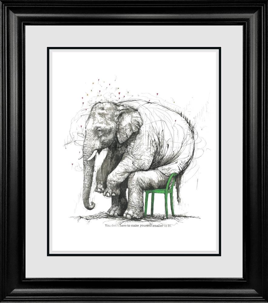 Scott Tetlow - 'You Don't Have To Make Yourself Smaller To Fit In' - Framed Original Art