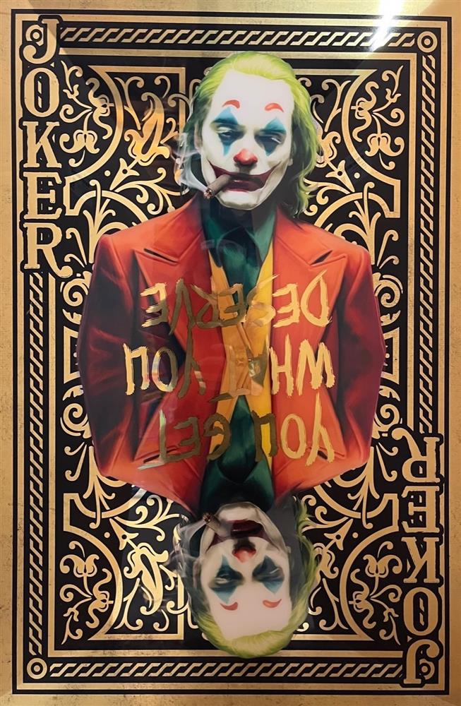 Sannib - 'You Get What You Deserve' -  Framed Gold Mirror Limited Edition