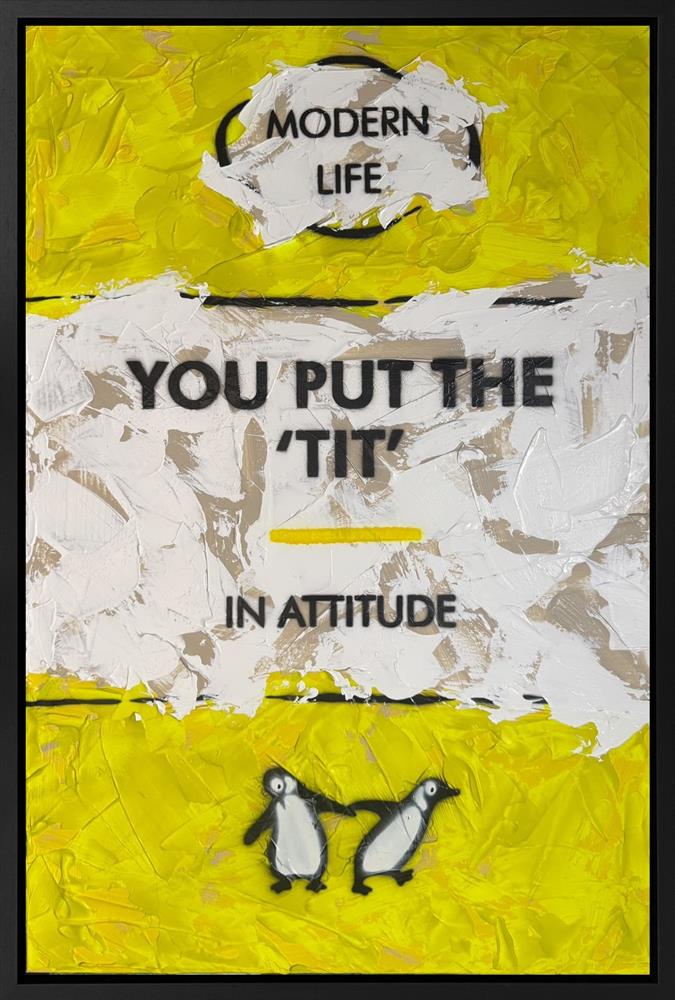 Hue Folk - 'You Put The Tit' - Framed Original Artwork