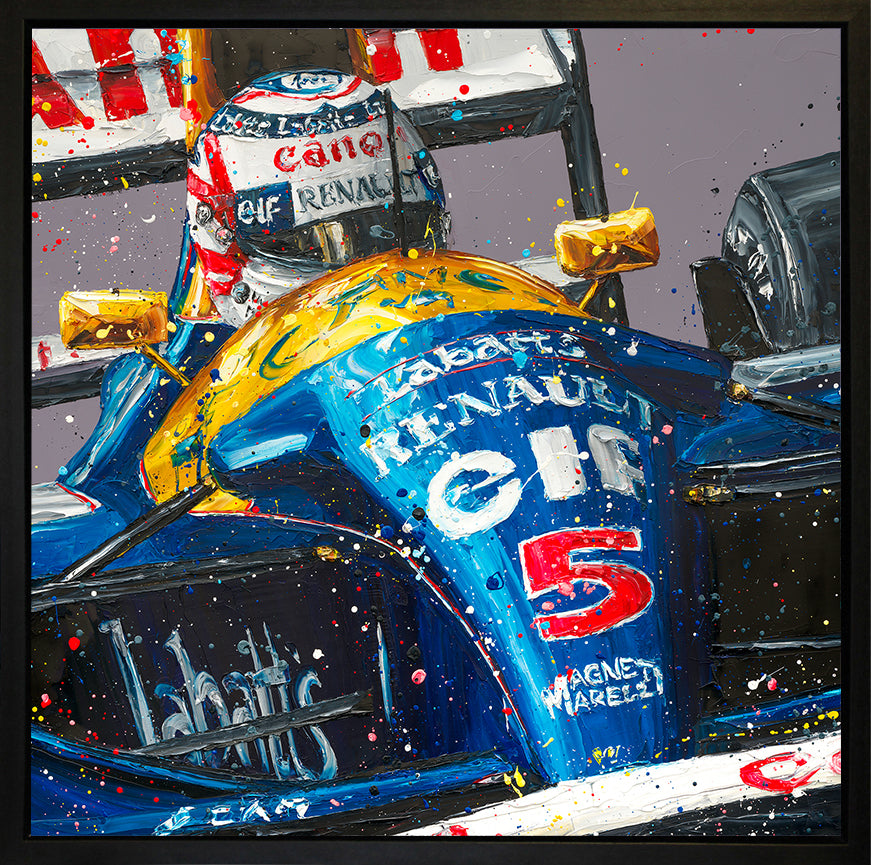 Paul Oz - 'Red 5 - Nigel Mansell - Williams Racing' - Wall Of Champions - Mini-Square Edition