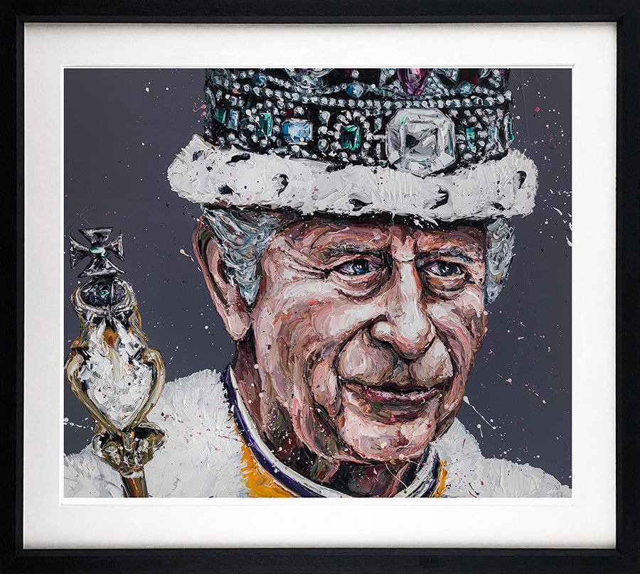 Paul Oz  - 'King Charles' - Framed Limited Edition (Print & Canvas)