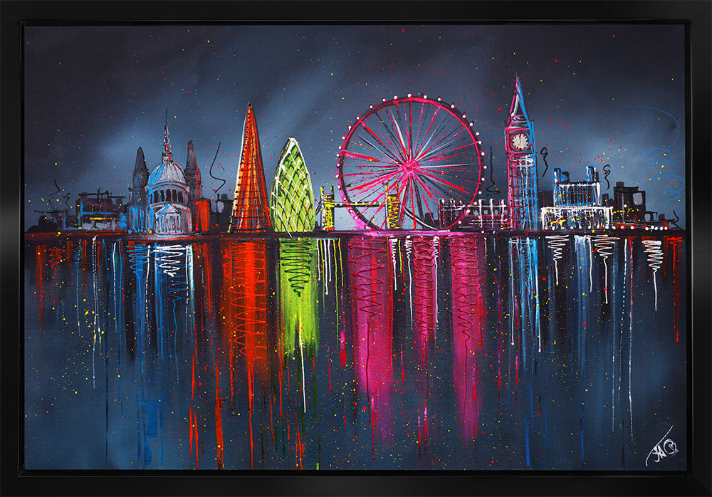 Julie Connor - 'Having The Thames Of My Life' - Framed Original Artwork