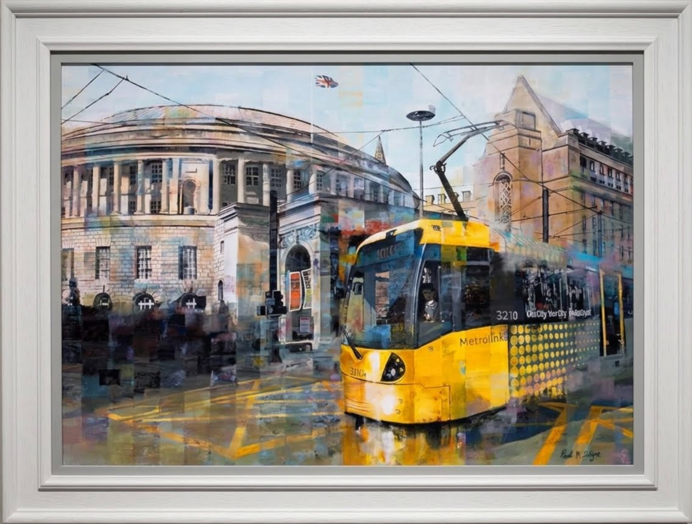 Paul McIntyre - 'Manchester Yellow Tram' - Framed Limited Edition