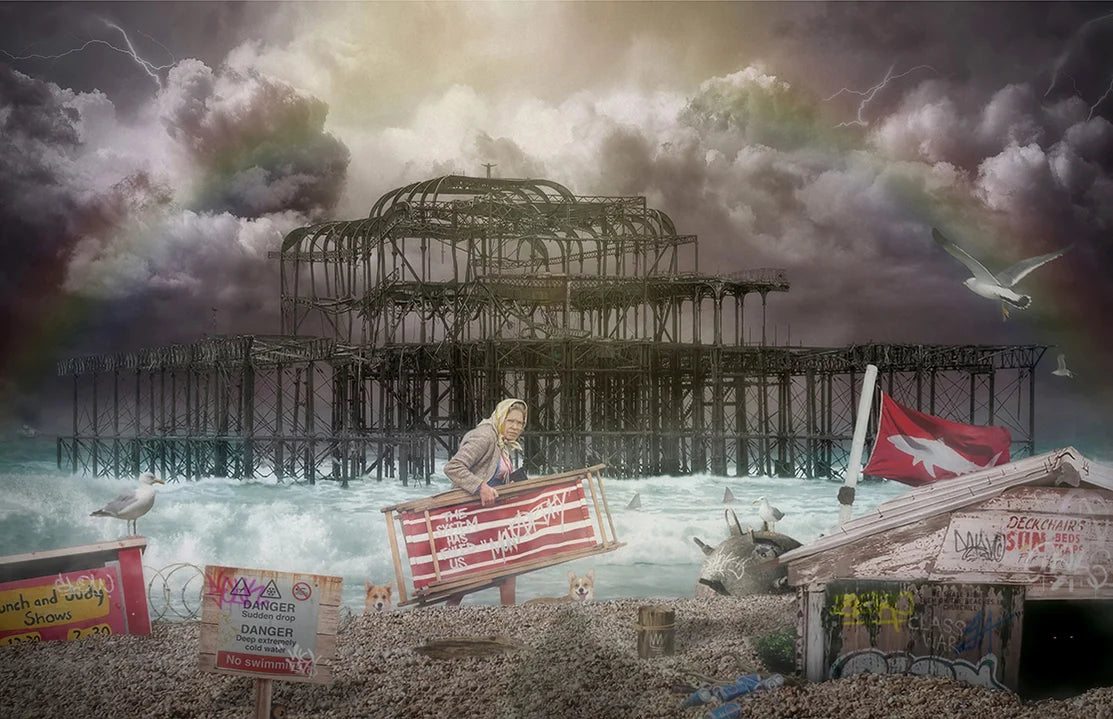 JJ Adams - 'West Pier' - Framed Limited Edition Deluxe