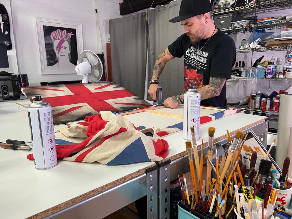 JJ Adams - 'God Save The King III - Flag Original