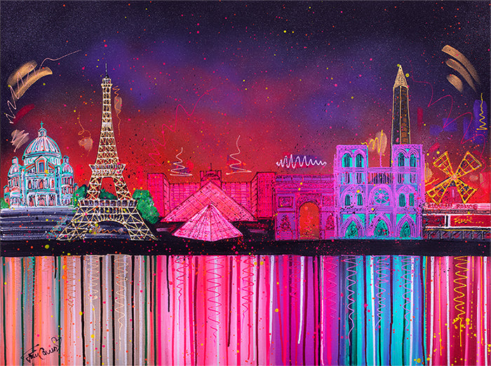 Julie Connor - 'Parisienne Sunset' - Framed Original Artwork