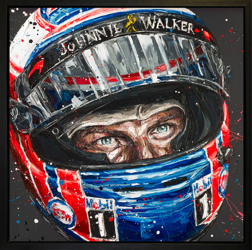 Paul Oz  'Jenson - Wall Of Champion's'- Framed Canvas Print