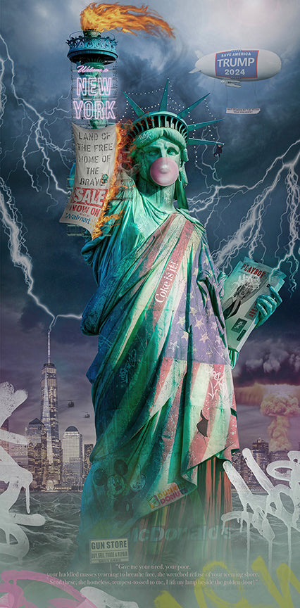 JJ Adams - 'Trump's Liberty' - Framed Original Artwork