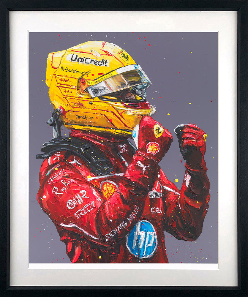 Paul Oz  'El Primo II'- Lewis Hamilton Framed Limited Edition (Print & Canvas)