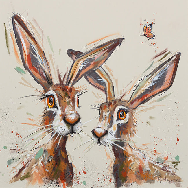 Ashley Saunders -  'Hare Pare' - Framed Original Artwork
