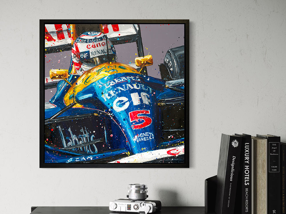 Paul Oz - 'Red 5 - Nigel Mansell - Williams Racing' - Wall Of Champions - Mini-Square Edition