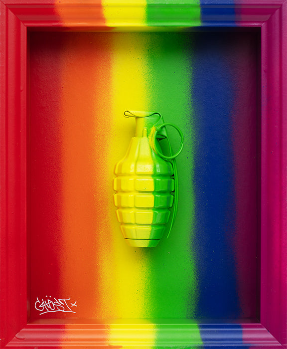Ghost - 'Pop-Art-Ganda, Grenade 8' - Framed Original Artwork