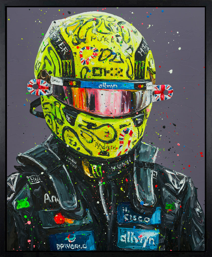 Paul Oz  'Lando - Silverstone '25" - Framed Limited Edition (Print & Canvas)