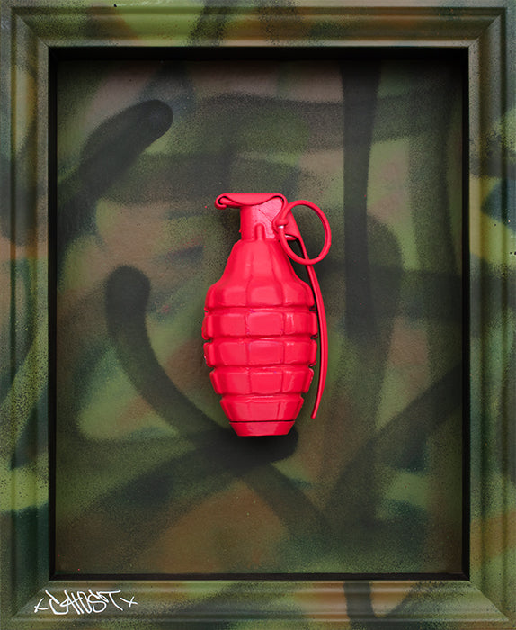 Ghost - 'Pop-Art-Ganda, Grenade 3' - Framed Original Artwork