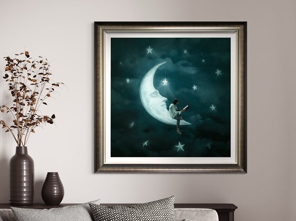 Michelle Mackie - 'Man In The Moon' - Framed Limited Edition Art