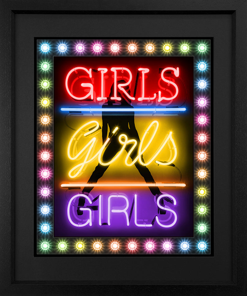 Courty - 'Girls Girls Girls' (Pride Edition) - Framed Limited Edition artwork