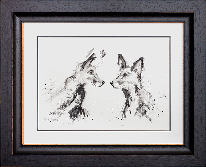 Ashley Saunders -  'You Give Me Butterflies - Sketch' - Framed Original Art