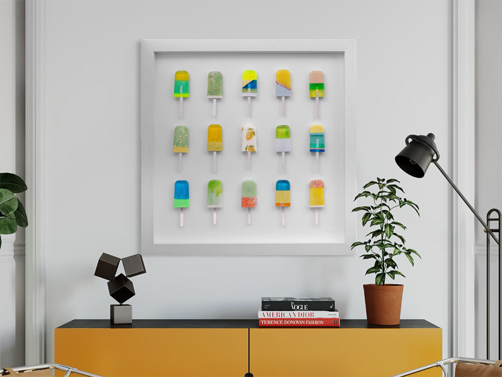 Dotty - 'Ice Ice Baby - Original Artwork XV' - Framed Resin Installation