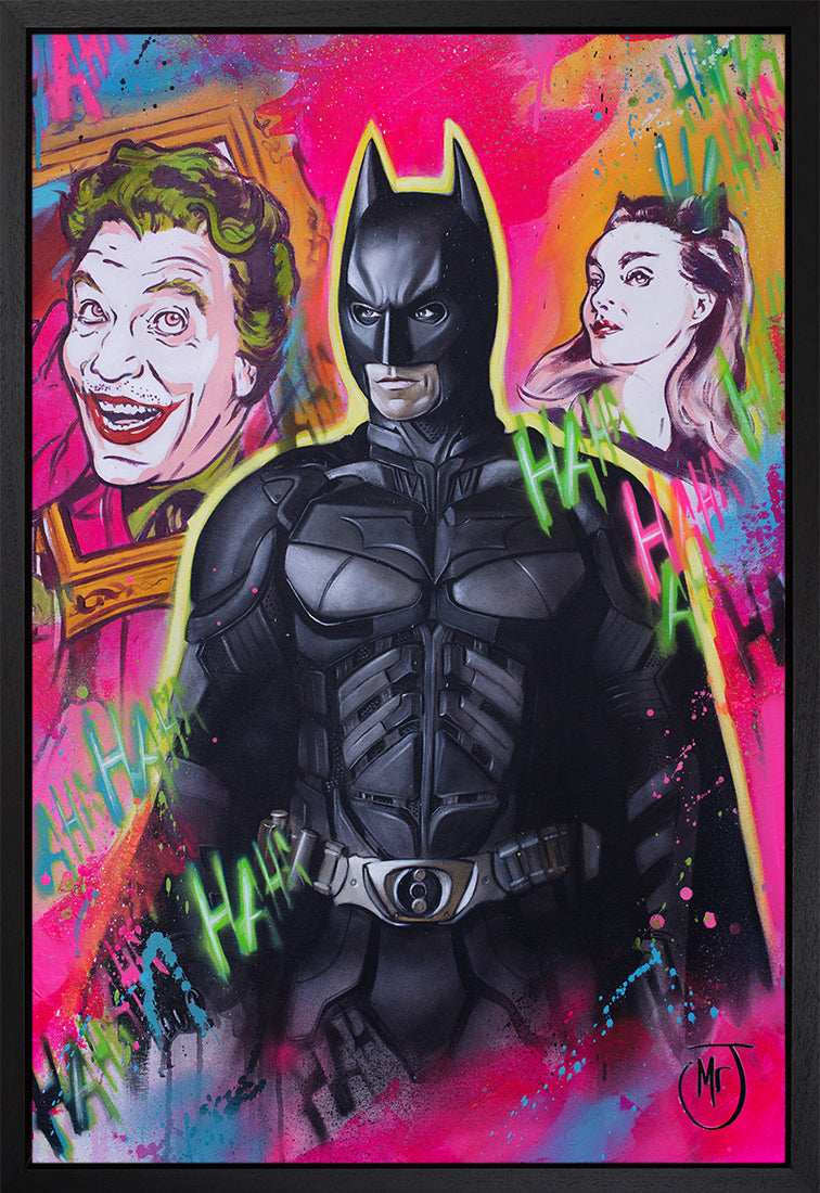 Mr J - 'Holy Bat Pop - Joker Portrait' - Framed Original Art