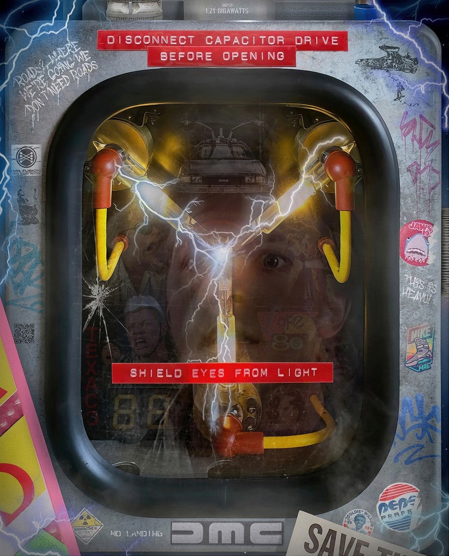 JJ Adams - 'FLUX CAPACITOR – 1.21 GIGAWATTS'  - Framed Original