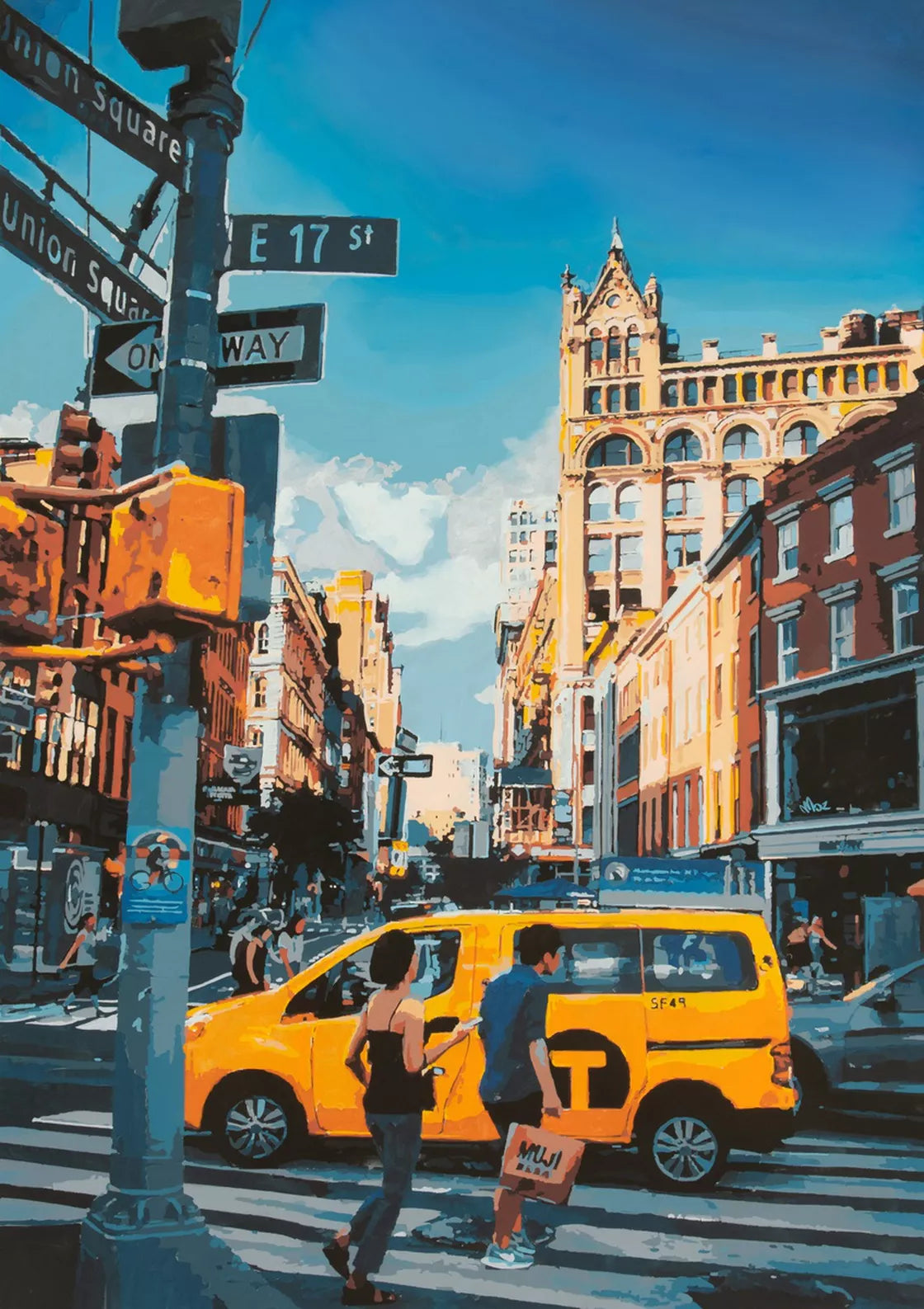 Marco Barberio - 'New York Street Scene' - Original Art
