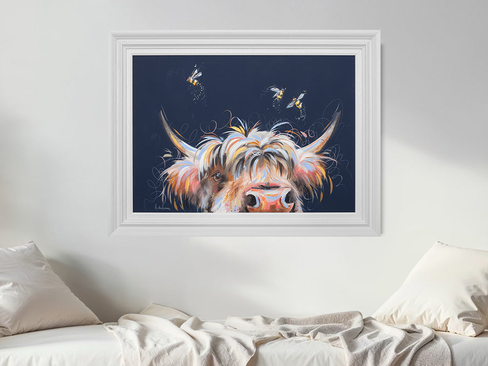 Ashley Saunders -  'Gazing And Grazing' - Framed Original Artwork