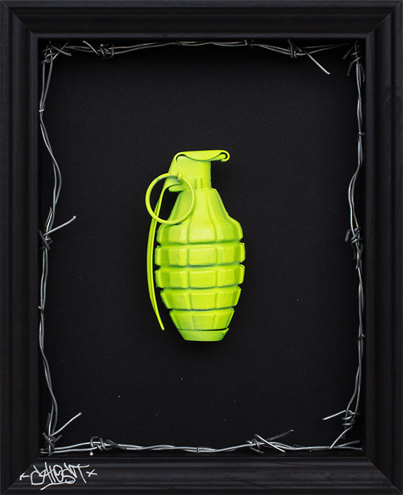 Ghost - 'Pop-Art-Ganda, Grenade 4' - Framed Original Artwork