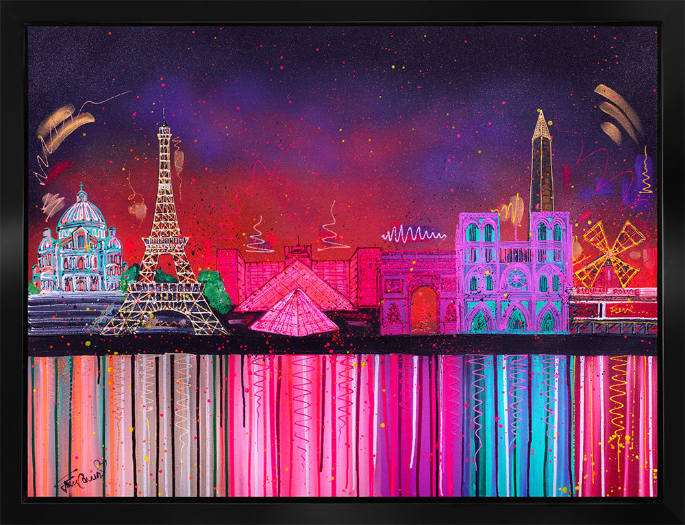 Julie Connor - 'Parisienne Sunset' - Framed Original Artwork