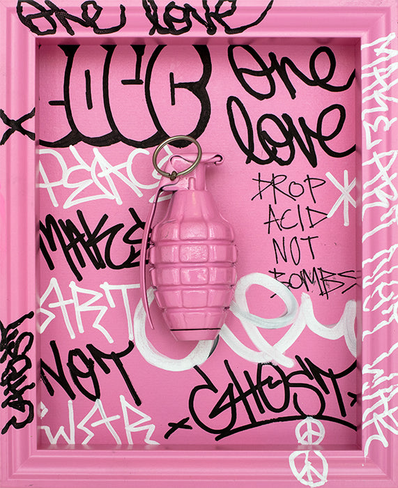 Ghost - 'Pop-Art-Ganda, Grenade 28' - Framed Original Artwork