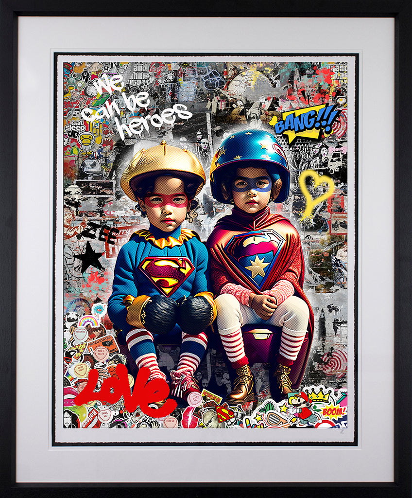 Zee - 'We Can Be Heroes' - Framed Limited Edition Art