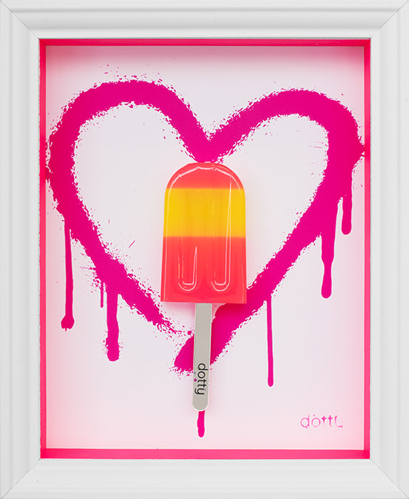 Dotty - 'Ice Ice Baby Valentine' - Framed Resin Installation