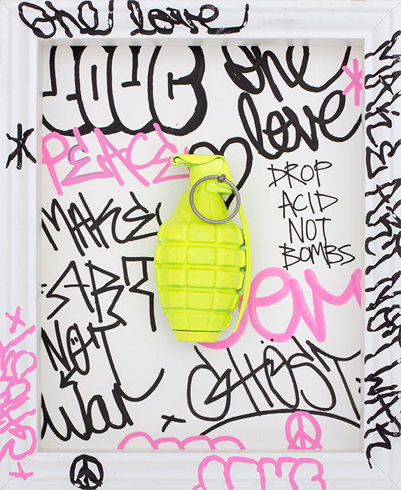 Ghost - 'Pop-Art-Ganda, Grenade 27' - Framed Original Artwork