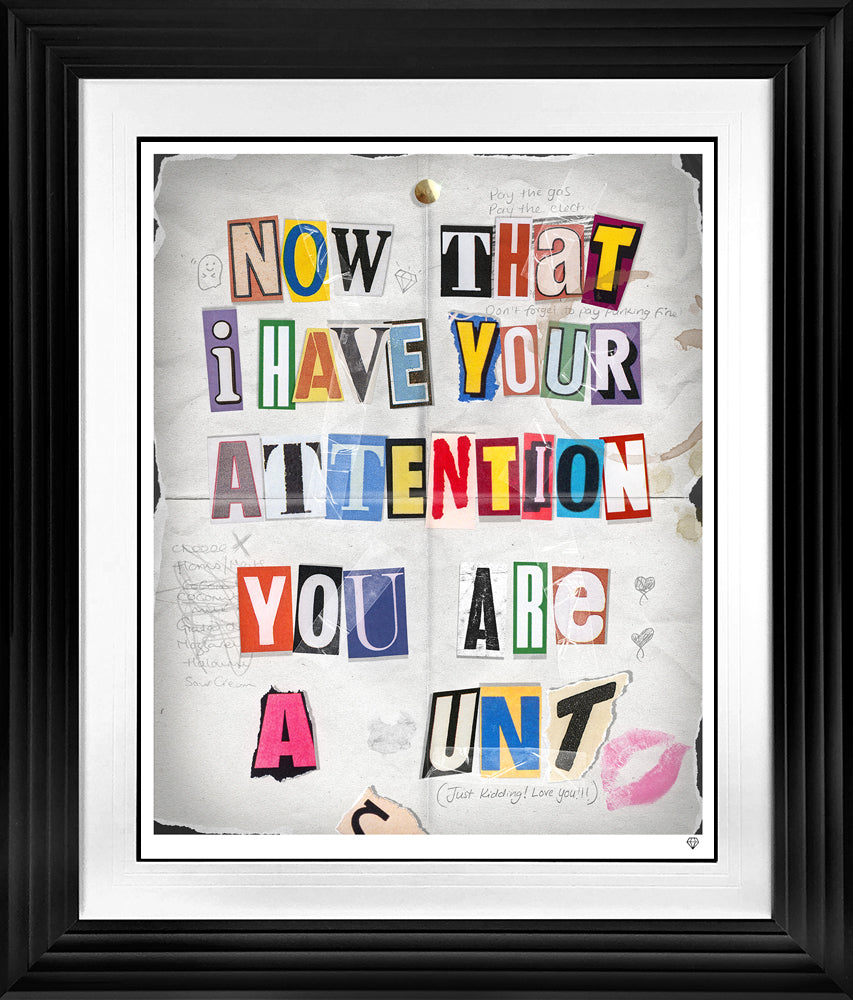 JJ Adams - 'The Ransom Note' - Framed Limited Edition