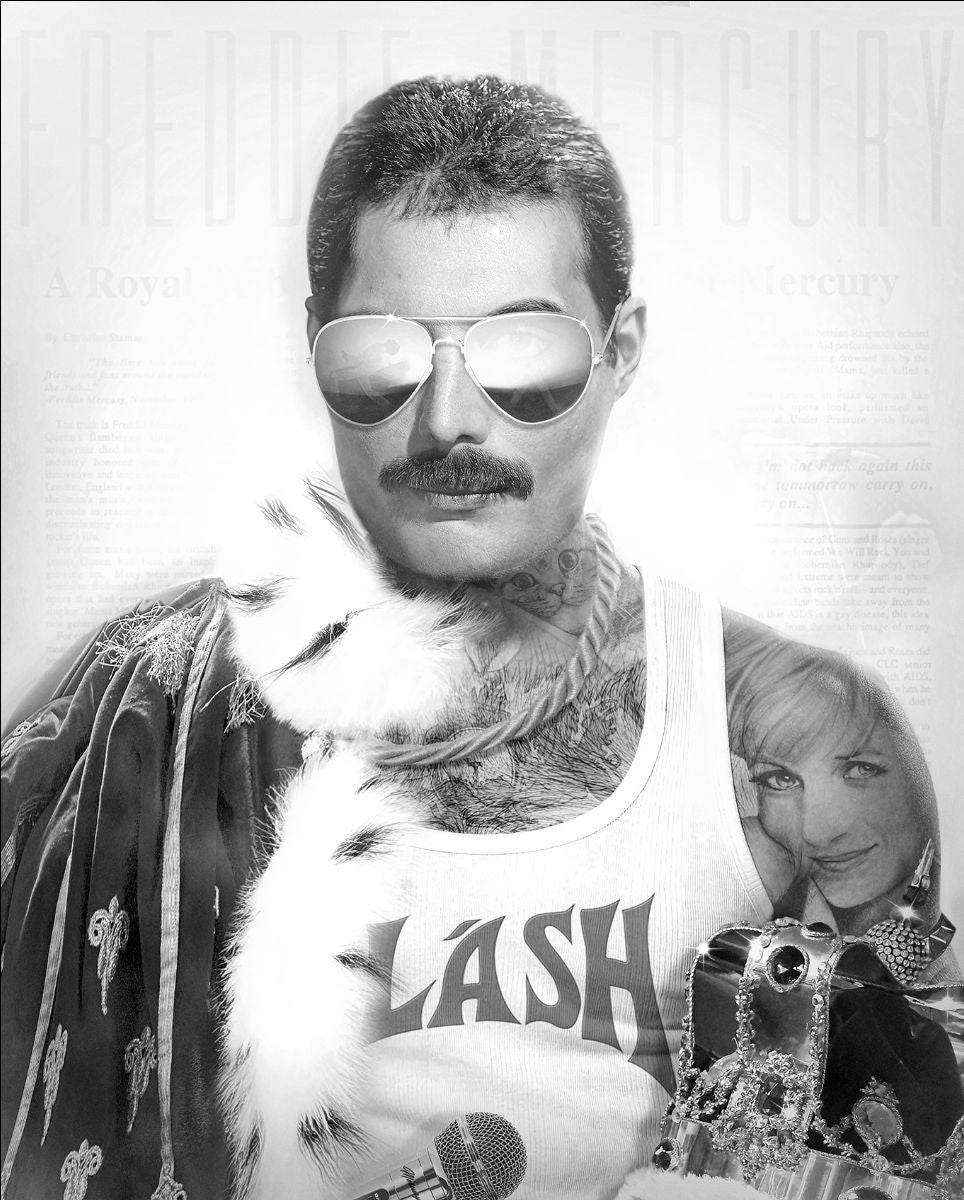 JJ Adams - 'I Want It All' - Framed B/W Original Artwork