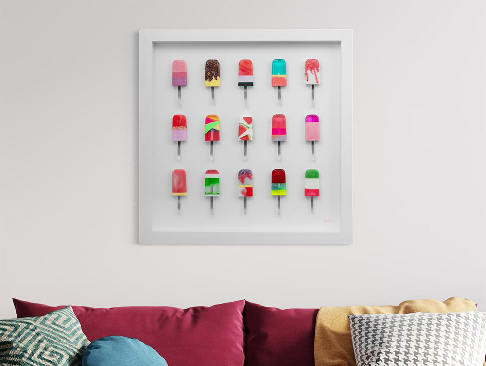 Dotty - 'Ice Ice Baby - Original Artwork XIII' - Framed Resin Installation