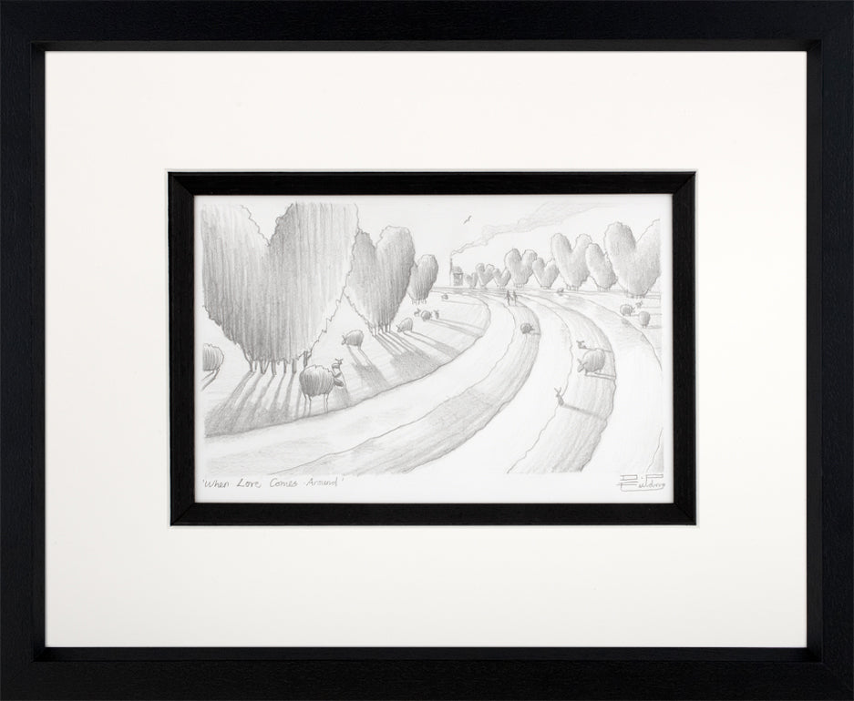 Derrick Fielding- 'When Love Comes Around' - Framed Original Sketch